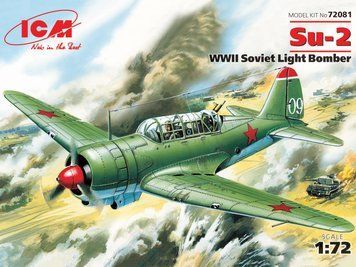 Збірна модель ICM - Су-2, Радянський легкий бомбардувальник 2 Світової війни (1:72) 72081 фото