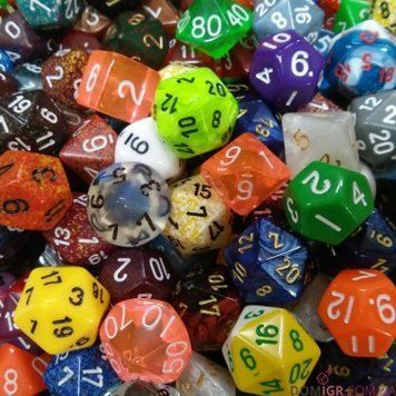Кубик игральний в асортименте D4,D6,D8,D10,D12,D20,D100 DiceG7D D4,D6,D8,D10,D12,D20,D100 фото