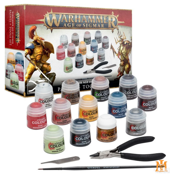 Набор красок Citadel - Age of Sigmar: Paints + Tools Set (Eng/spa/port/latv/rom) 52170299002 фото
