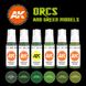 Набор красок AK - ORCS AND GREEN MODELS AK11600 фото 2