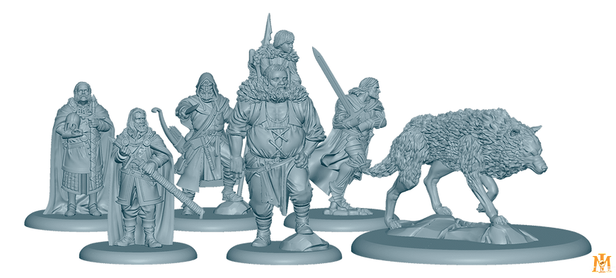 Настольная игра CMON (доп) - A Song of Ice & Fire: Tabletop Miniatures Game &ndash; Stark Heroes Box 1 / Песня Льда и Огня: Герои Старков, коробка 1 SIF1109 фото