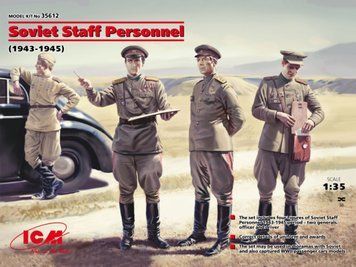 Сборная модель ICM - Советский штабный персонал (1943-1945 гг.), (4 фигуры) (1:35) 35612 фото