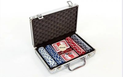 Покерний набір Zelart - 200 алюмінієвий кейс 59204 фото