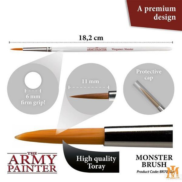Пензлик для фарбування The Army Painter - Wargamer Brush: Monster BR7008 фото