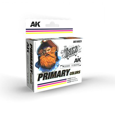 Набор красок AK - PRIMARY COLORS INK SET AK16021 фото