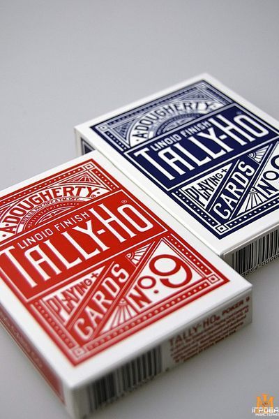 Карти гральні USPCC - Tally-Ho Poker 9 Fan Back, Standard Index