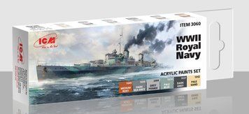 Набір фарб ICM - Acrylic Paint Set: WWII Royal Navy (6 x 12 ml)