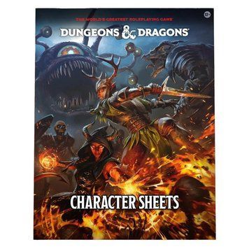 Настільна гра Wizards of the coast - Dungeons & Dragons RPG. Character Sheets 2024 / Аркуші персонажів D&D (англ) D38980000 фото