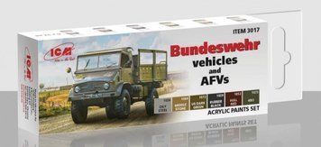 Набір фарб ICM - Acrylic Paint Set: Bundeswehr vehicles and AFVs (6 x 12 ml)
