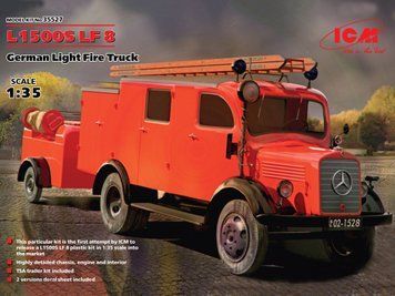 Збірна модель ICM - L1500S LF 8, німецький легкий пожежний автомобіль 2 Світової війни (1:35) 35527 фото