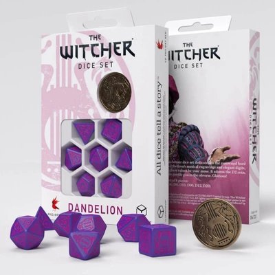 Набор кубиков Q Workshop - Dice Set. The Witcher - Dandelion - the Conqueror of Hearts SWDA3R фото