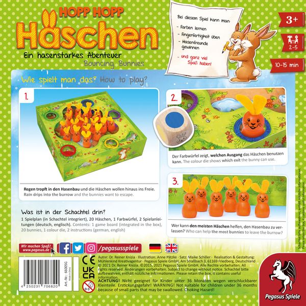 Настольная игра Pegasus Spiele - Hopp Hopp Häschen / Bouncing Bunnies (Англ) 66005G фото