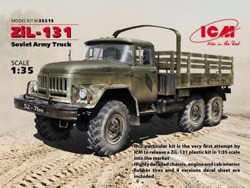 Збірна модель ICM - ЗіЛ-131, Радянська армійський вантажний автомобіль (1:35) 35515 фото