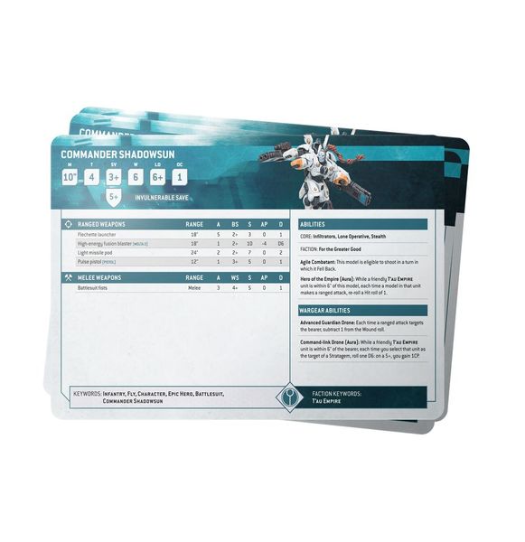 Ігровий набір GW - Warhammer 40000: Datasheet Cards - Tau Empire (Eng) 60050113003 фото