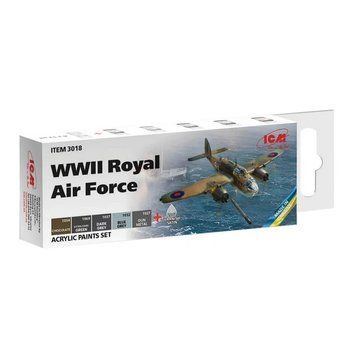 Набір фарб ICM - Acrylic Paint Set: WWII Royal Air Force (6 x 12 ml)