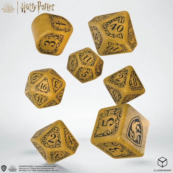 Набір кубиків Q Workshop - Harry Potter. Hufflepuff Modern Dice Set - Yellow 190142/2023/4/B фото