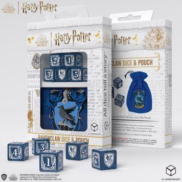 Набір кубиків з мішечком Q Workshop - Harry Potter. Ravenclaw Dice & Pouch 190142/2023/3/A/D6B фото