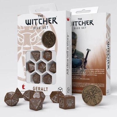 Набір кубиків Q Workshop - Dice Set. The Witcher - Geralt - Roachs Companion SWGE3V фото