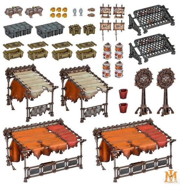 Террейн GW - Necromunda: Zone Mortalis - Underhive Market (Old) 99120599049 фото