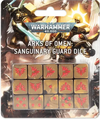 Гральні куби Warhammer 40000 Arka of Omen: Sanguinary Guard Dice 99220101035 фото