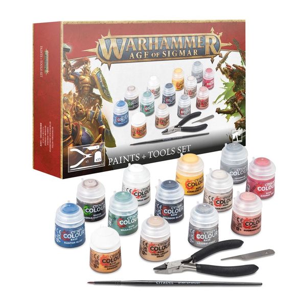 Набор Красок GW - Набір Фарб GW - Age of Sigmer: Paints+tools Set (Eng/spa/port/latv/rom) 52170299003 фото