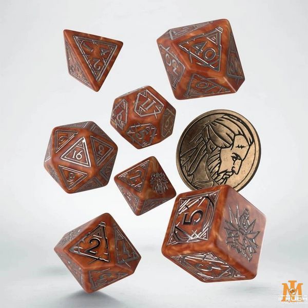 Набір кубиків Q Workshop - Dice Set. The Witcher - Geralt - The Monster Slayer SWGE3U фото
