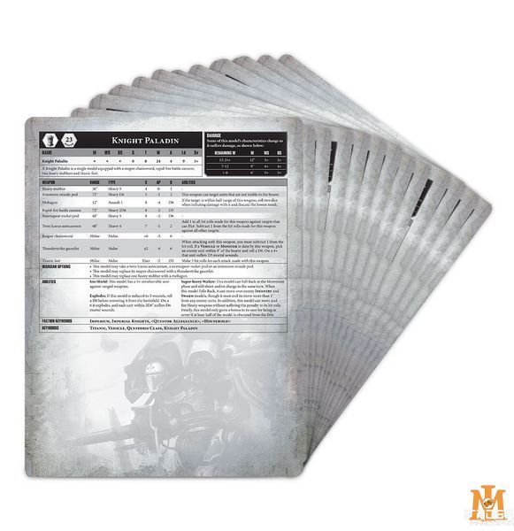 Ігровий набір GW - Warhammer 40000: Datasheet Cards - Imperial Knights (Eng) 60220108004 фото