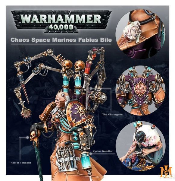 Ігровий набір GW - Warhammer 40000: Chaos Space Marines - Fabius Bile 99120102113 фото